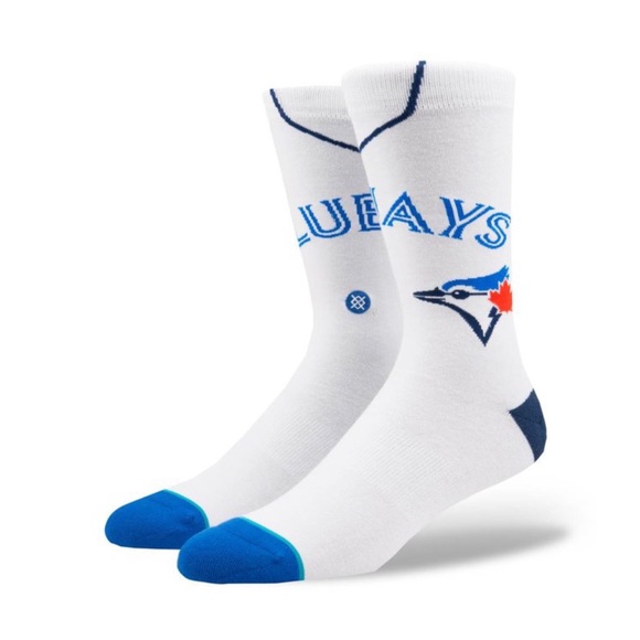 Toronto Blue Jays Stance MLB Home White Jersey Crew Socks Men's Size M and L NWT